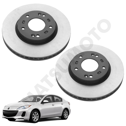 [C24Y-33-25XC / C24Y-33-25XD] MD128 Disco de Freno Delantero Mazda 3 / Mazda 5 / Mazda Premacy (2008 - 2012).
